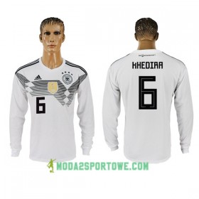 Koszulka Niemcy Khedira 6 Mistrzostwa Świata 2018 Domowe Stroje Piłkarskie Długi Rękaw